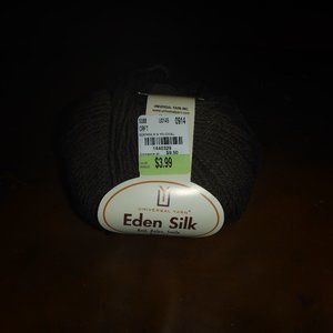 1 Ball Universal Yarn Eden Silk Yarn - Color Coal - 153 yds.